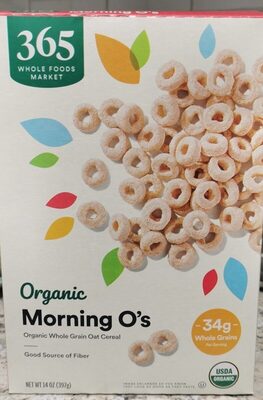 Morning O's Organic Whole Grain Oat Cereal, Morning O's