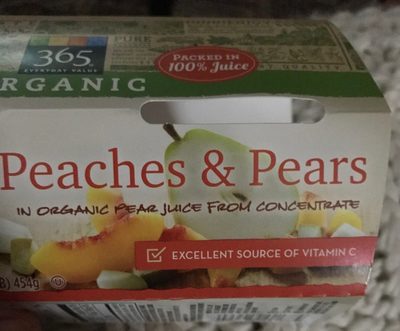 Peaches & Pears In Organic Grape And Lemon Juice From Concentrate, Peaches & Pears