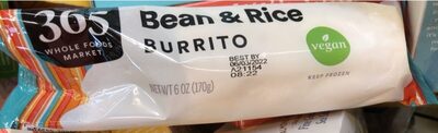 Bean & Rice Burrito, Bean & Rice