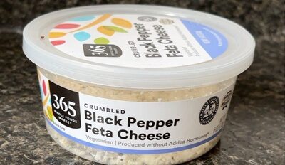 Black Pepper Crumbled Feta Cheese, Black Pepper