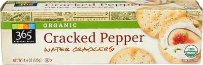 Cracked Pepper Water Crackers, Cracked Pepper