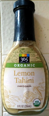 Lemon Tahini Organic Dressing, Lemon Tahini