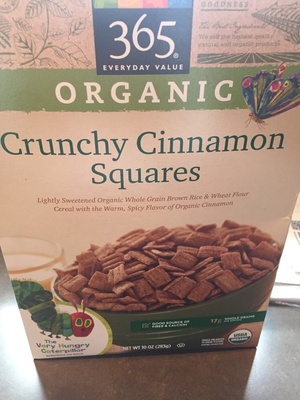 Crunchy Cinnamon Organic Squares, Crunchy Cinnamon