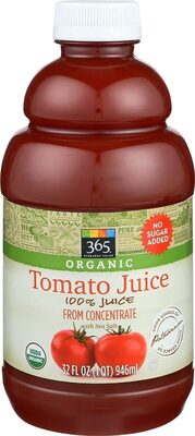 Tomato Organic Juice From Concentrate With Sea Salt, Tomato With Sea Salt