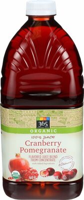 Cranberry Pomegranate Flavored Juice Blend With Apple And White Grape Juice From Concentrate, Cranberry Pomegranate