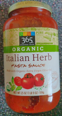 Italian Herb Organic Pasta Sauce, Italian Herb