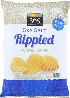 Sea Salt Rippled Potato Chips, Sea Salt