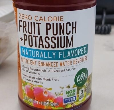 Fruit Punch + Potassium Flavored Nutrient Enhanced Water Beverage, Fruit Punch + Potassium
