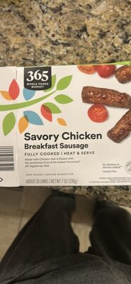 Savory Chicken Breakfast Sausage, Savory Chicken