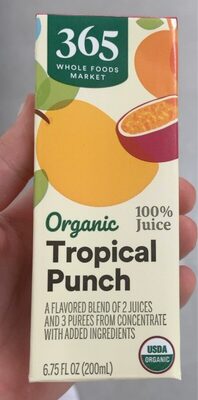 100% Tropical Punch Flavored Blend Of 5 Juices From Concentrate & Purees, Tropical Punch