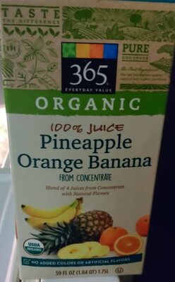 Pineapple Orange Banana 100% Juice From Concentrate