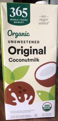 Unsweetened Original Organic Coconutmilk, Unsweetened Original