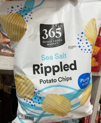 Sea Salt Rippled Potato Chips, Sea Salt