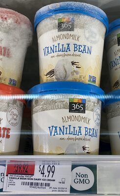 Vanilla Bean Almondmilk Non-Dairy Frozen Dessert, Vanilla Bean