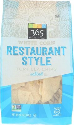 Salted White Corn Restaurant Style Tortilla Chips, Salted