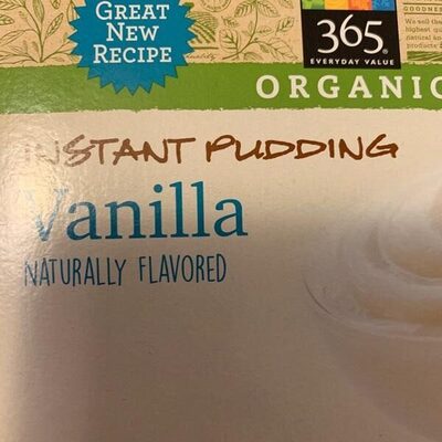 Vanilla Organic Instant Pudding, Vanilla