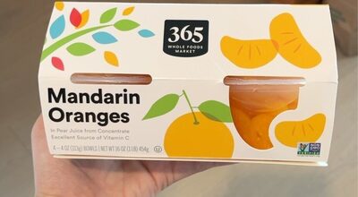 Mandarin Oranges In Pear Juice From Concentrate, Mandarin Oranges