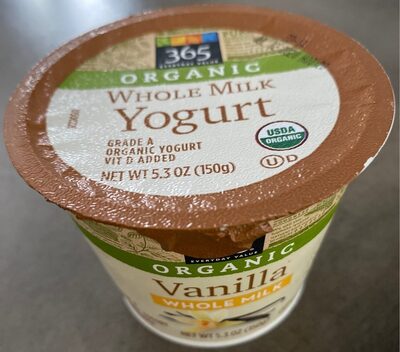 Vanilla Organic Whole Milk Yogurt, Vanilla