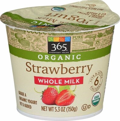 Strawberry Whole Milk Organic Yogurt, Strawberry