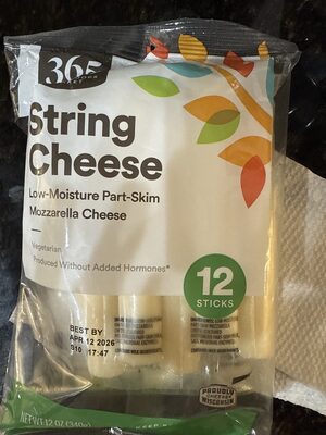 Low-Moisture Part-Skim Mozzarella String Cheese, Mozzarella