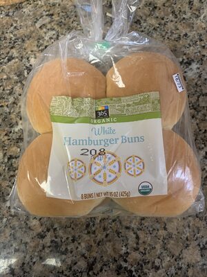 Classic White Organic Hamburger Buns, Classic White