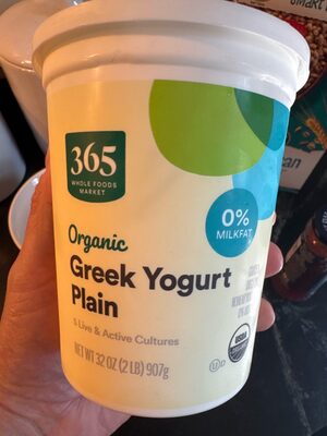 Plain Organic Greek Nonfat Yogurt, Plain
