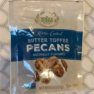 Butter Toffee Flavored Kettle-Cooked Pecans, Butter Toffee