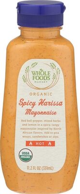 Hot Spicy Harissa Organic Mayonnaise, Hot Spicy Harissa