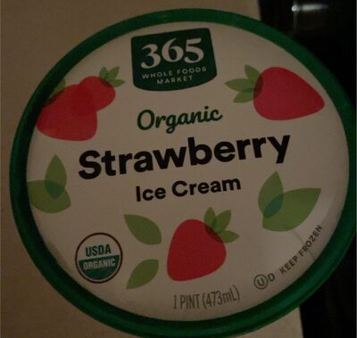 Organic Strawberry Ice Cream, Strawberry