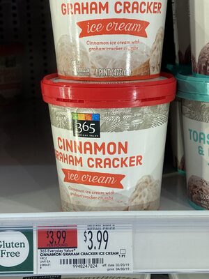 Cinnamon Graham Cracker Cinnamon Ice Cream With Graham Cracker Crumbs, Cinnamon Graham Cracker