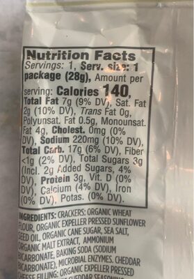 Cheese Organic Mini Sandwich Crackers, Cheese