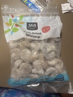 Peeled & Deveined, Tail-Off, Uncooked Farm-Raised Shrimp