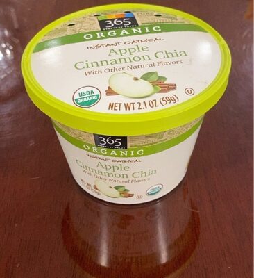 Apple Cinnamon Chia Instant Oatmeal, Apple Cinnamon Chia
