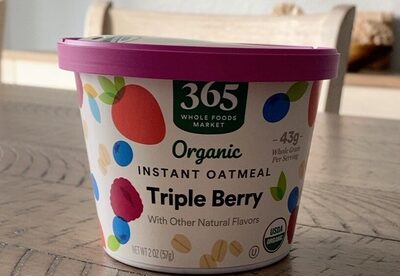 Triple Berry Organic Instant Oatmeal, Triple Berry