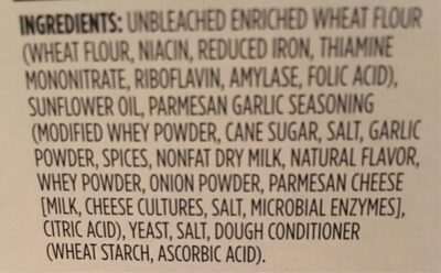 Parmesan & Garlic Flavored Pita Crackers, Parmesan & Garlic