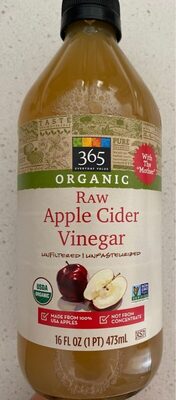 Organic Raw Apple Cider Vinegar, Raw Apple Cider