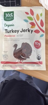 Peppered Organic Turkey Jerky, Peppered