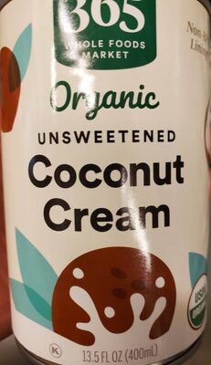 Unsweetened Organic Coconut Cream, Unsweetened