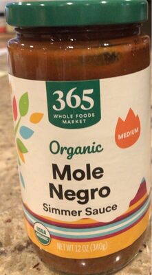 Medium Mole Negro Organic Simmer Sauce, Medium Mole Negro