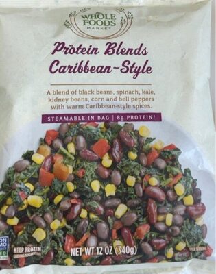A Blend Of Black Beans, Spinach, Kale, Kidney Beans, Corn And Bell Peppers With Warm Protein Blends Caribbean-Style Spices, Protein Blends Caribbean-Style