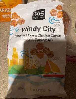 Windy City Caramel Corn & Cheddar Cheese Flavored Popcorn Mix, Windy City Caramel Corn & Cheddar Cheese
