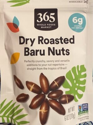 Dry Roasted Baru Nuts, Dry Roasted