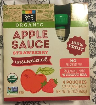 Unsweetened Strawberry Applesauce, Unsweetened Strawberry