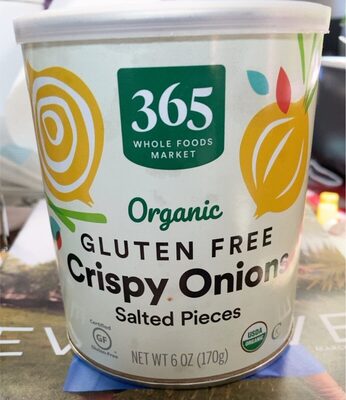 Salted Organic Gluten Free Crispy Onions Pieces, Salted