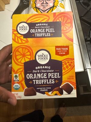 Dark Chocolate Orange Peel Organic Truffles, Dark Chocolate Orange Peel