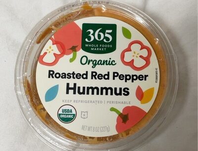 Roasted Red Pepper Hummus, Roasted Red Pepper