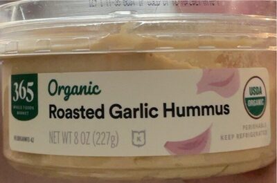 Roasted Garlic Organic Hummus, Roasted Garlic