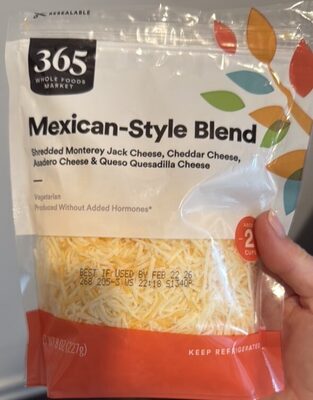 Mexican Blend Monterey Jack Cheese, Cheddar Cheese, Queso Blanco Cheese & Asadero Cheese Shreds, Mexican Blend