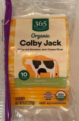 Organic Colby And Monterey Jack Cheese Slices, Colby Jack