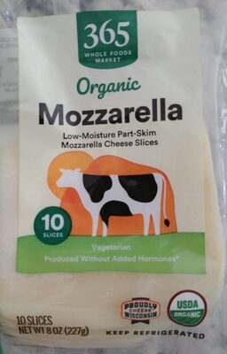 Low-Moisture Part-Skim Mozzarella Cheese Slices, Mozzarella